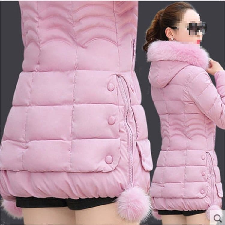 2025 Off-Season New Winter Korean Style Mid-Length Thick Slim Fit Cotton Padded Coat Fashion Versatile Outerwear