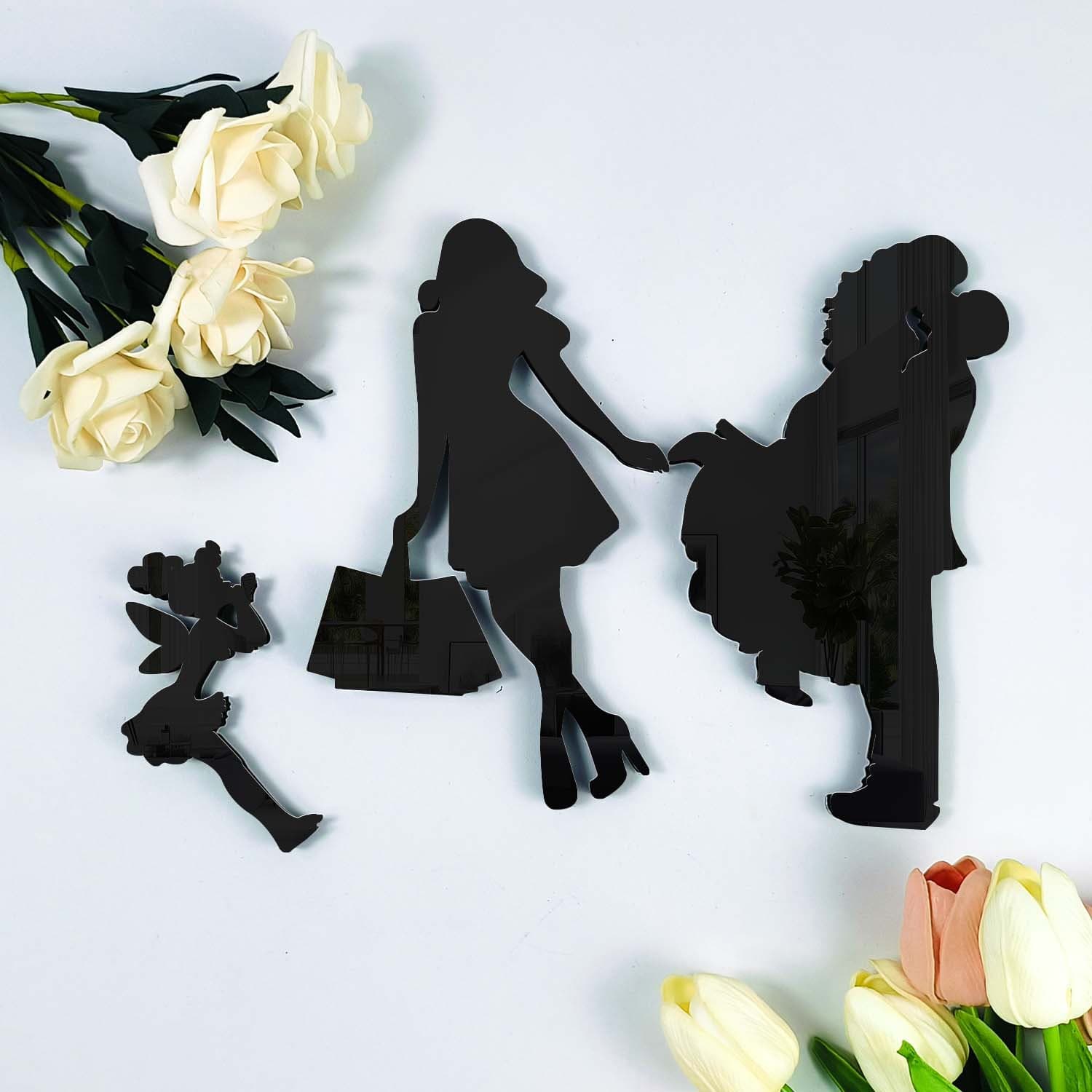 Cross-border Acrylic Symbol Mirror Wall Sticker for Bedroom Living Room Decoration Self-adhesive Waterproof 3D Creative Mirror Decal