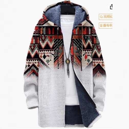 2026 New Cross-Border Long-Sleeved Hooded Sweatshirt European and American 3D Digital Printing Men's Casual Long-Sleeved Hooded Jacket