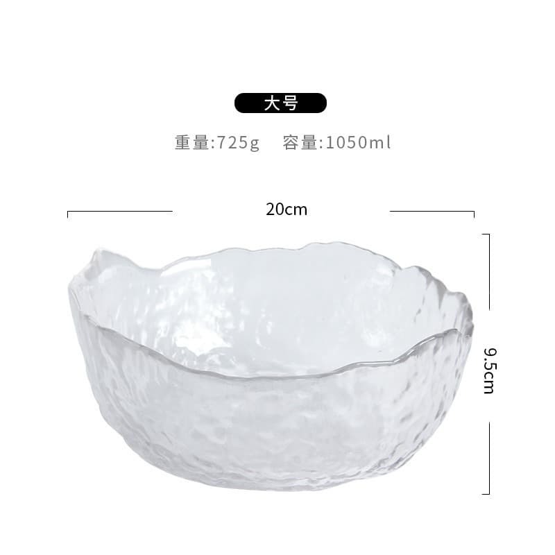 Glass Fruit Tray for Living Room Coffee Table, Home Use, Light Luxury High-End Small Exquisite Salad Bowl, Snack Display Plate, Wholesale in Stock