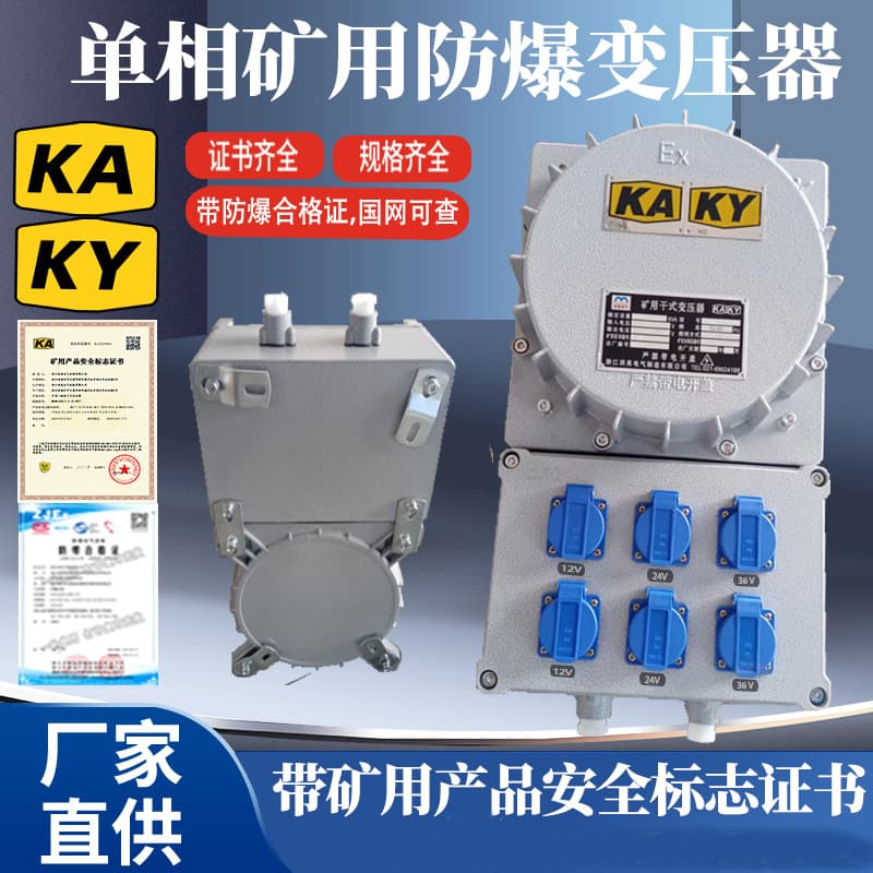 Mining Single-Phase Explosion-Proof Portable Lamp Transformer 380V/220V to 127V/36V/24V/12V, Specialized for Coal Mine Underground and Tunnels
