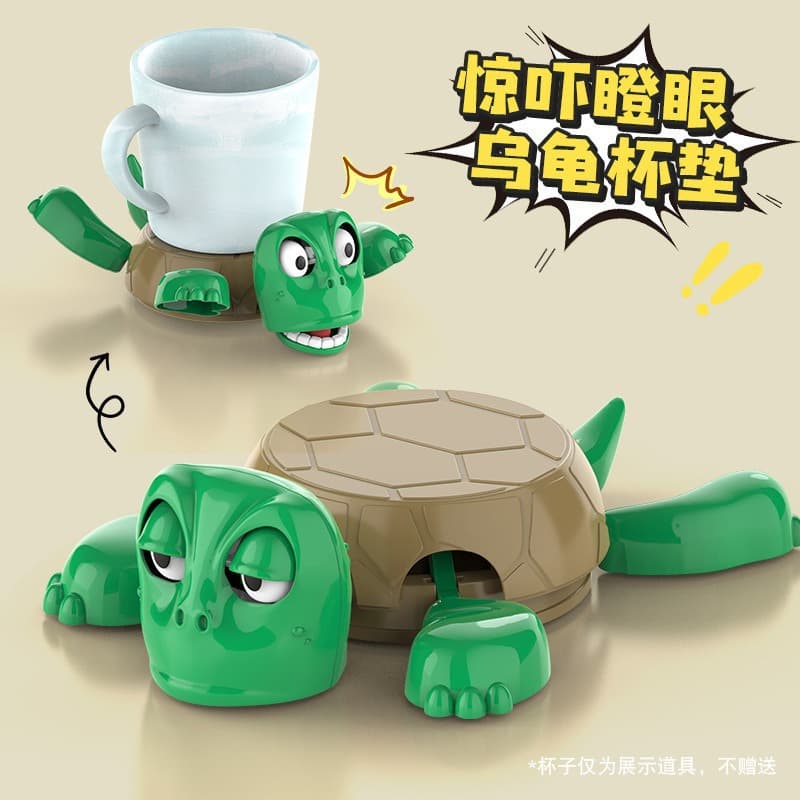 TikTok Viral Funny Creative Turtle Coaster Press Eye Turtle Desktop Decoration Cute Novelty Toy