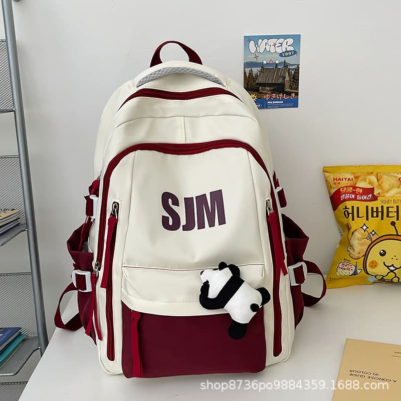 Vintage Retro Durable Lightweight Backpack for College Students, Large Capacity Casual Travel Bag for Women and Middle School Students