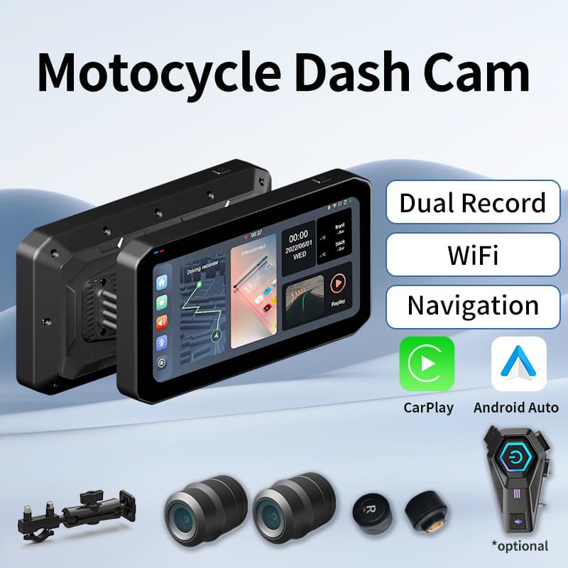 Cross-border motorcycle motorcycle riding wireless carplay Apple 6.25-inch portable GPS navigator recorder
