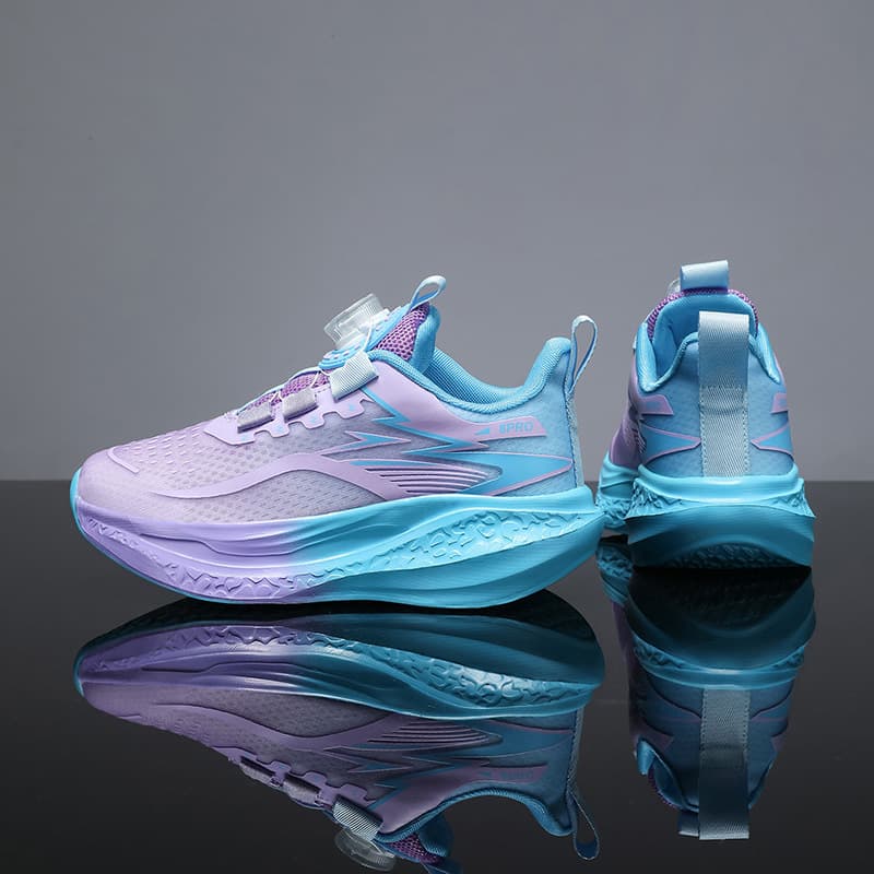 Boys Sports Shoes 2026 Summer Big Kid Ultra-Light Mesh Breathable Running Shoes Twist Lock Thick Sole Running Shoes