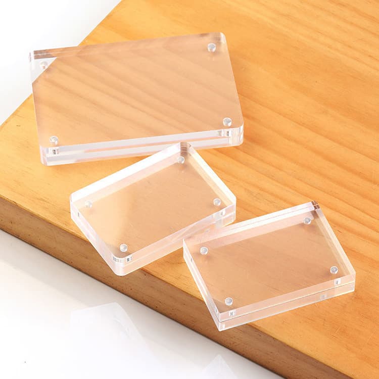 Acrylic photo frames, double-sided transparent display frames, creative magnetic photo holders, crystal glass display stands.