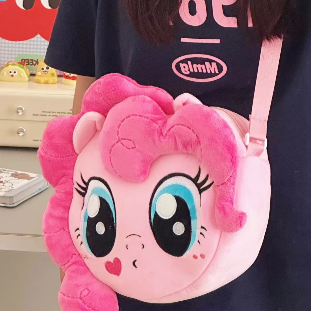 Anime Cute My Little Pony Ita Bag Plush Backpack for Girls Large Capacity School Bag Gift