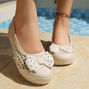2026 Summer New Fashion Versatile Comfortable Women Flats Foreign Trade European American Shallow Mouth Hollow Breathable Flats Women