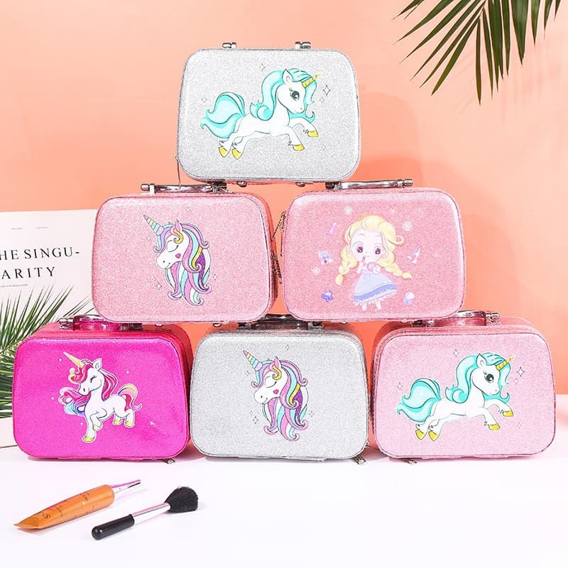 Small House Compartment Cosmetic Bag, Large Capacity Portable Toiletry Storage Box, Girl's Vanity Makeup Case for Cosmetics