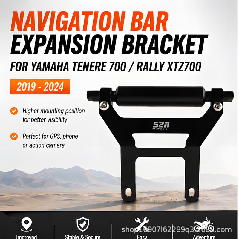 Suitable for Yamaha TENERE700 RALLY XTZ700 motorcycle navigation extension pole mobile phone holder