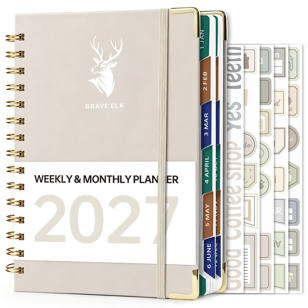 Amazon A5 English Planner 2027 Calendar Spanish Daily One Page Planner Spiral Notebook