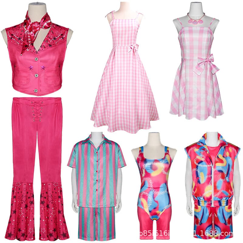 Halloween Barbie Live-Action Movie Barbie Ken Dress Tights Kids Adults Cosplay Costume