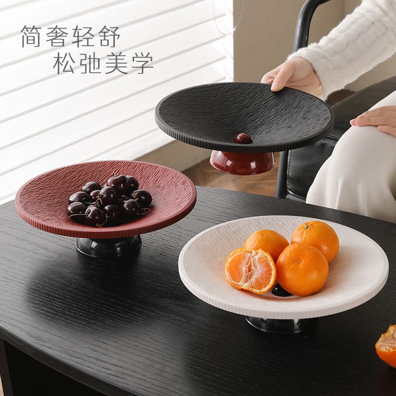 Fruit Tray for Living Room, Home Use, Light Luxury, Simple, High-End, Exquisite, High Aesthetic Value, Coffee Table Tray, Dried Fruit Tray, Snack Tray, Serving Tray