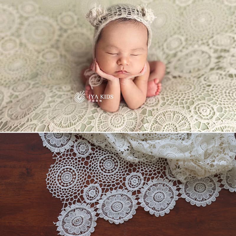 Lace Hollow Cotton Tablecloth Picnic Mat Home Newborn Photography Props Tablecloth Baby Blanket Soft Comfortable Lightweight