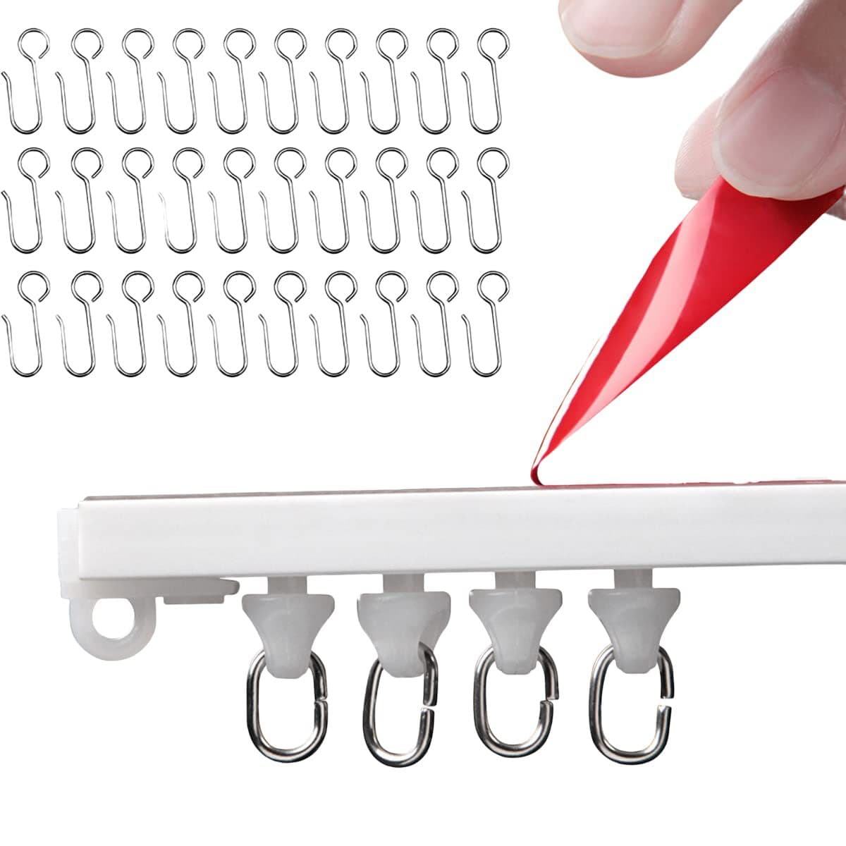 Curtains Cross-Border Amazon Dropshipping No-Drill Self-Adhesive Curtain Tracks, Window Cabinets, Bathroom Adhesive Rails