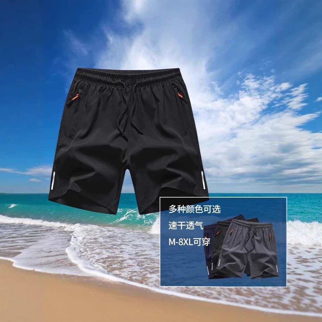 Cross-Border Summer New Trend Men's Beach Casual Sports Loose Plus Size Straight-Leg Five-Point Shorts Men's Clothing Wholesale