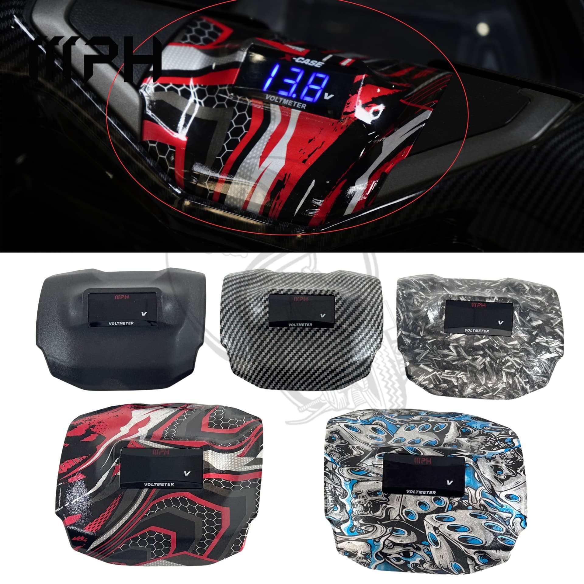 Suitable for Yamaha Nmax155 Motorcycle Handlebar Faucet Decorative Cover with Voltmeter Cover Protective Cover