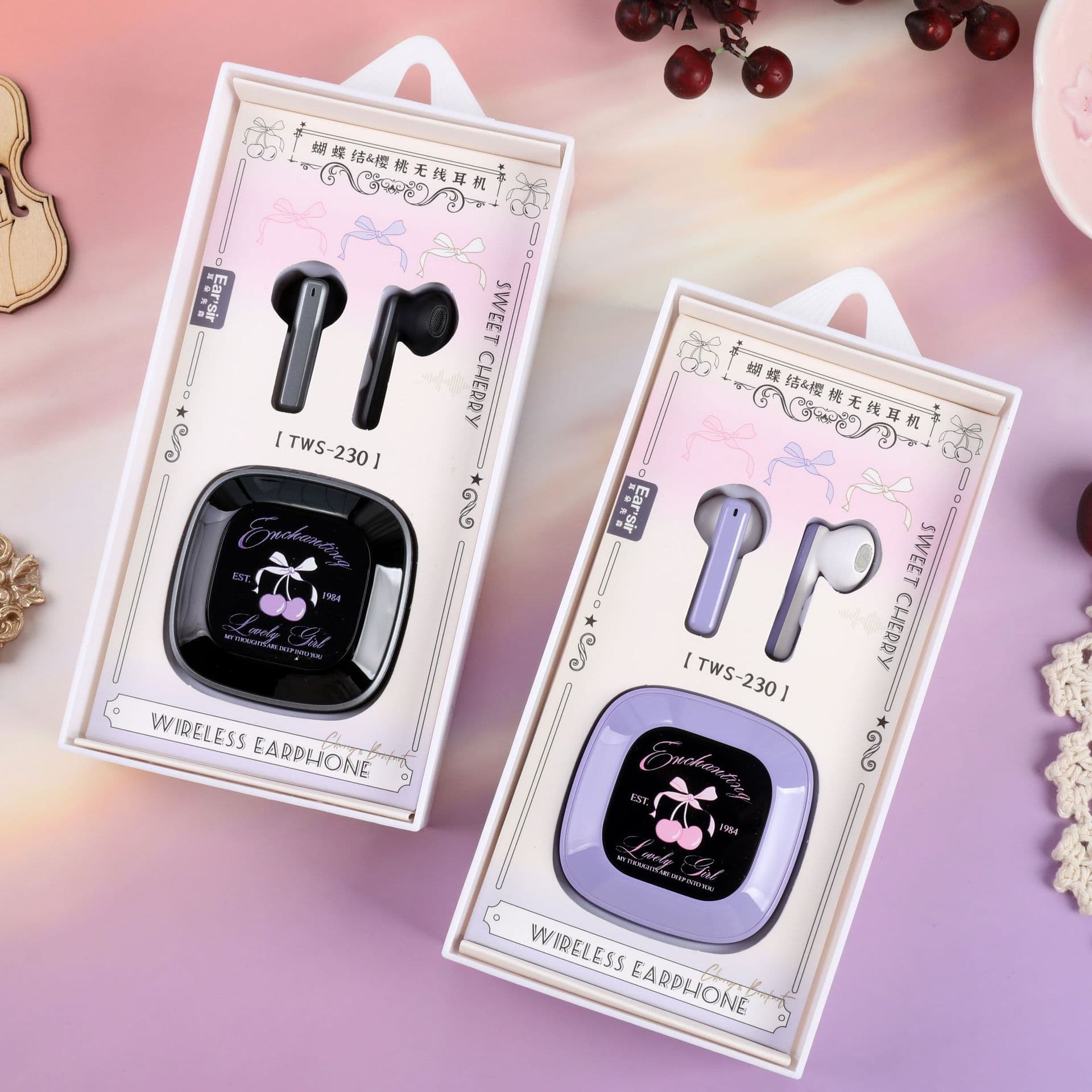 Cartoon Bluetooth Earphones Bass Bluetooth Earphones Voice Bluetooth Earphones Semi-In-Ear Mr. Ear TWS230