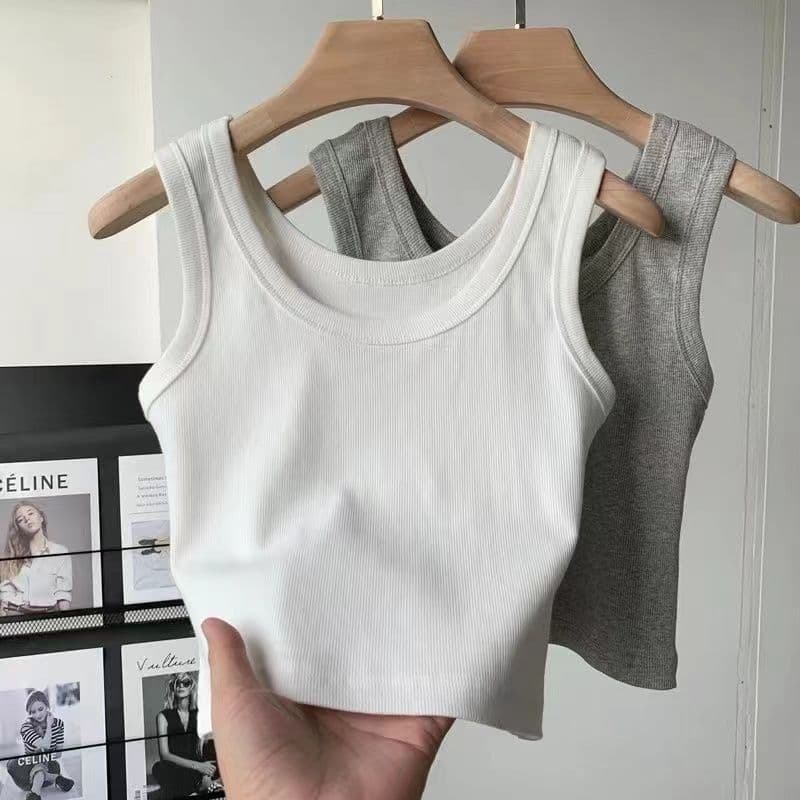 High-waisted short vest, beautiful back, Internet celebrity suspender, women's summer inner wear, small vest, sexy midriff-baring top, trendy