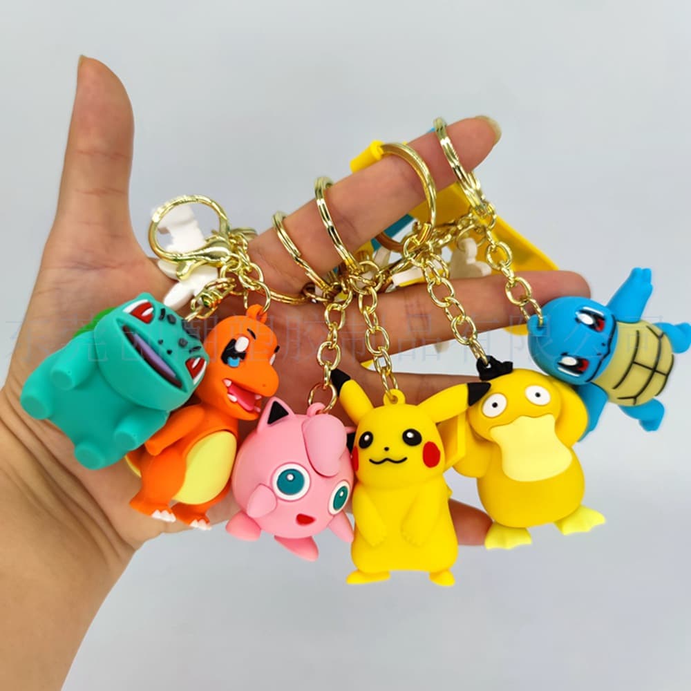 New Pokemon Standing Keychain Retail Keychain Gift In Stock Bag Keychain Dongguan