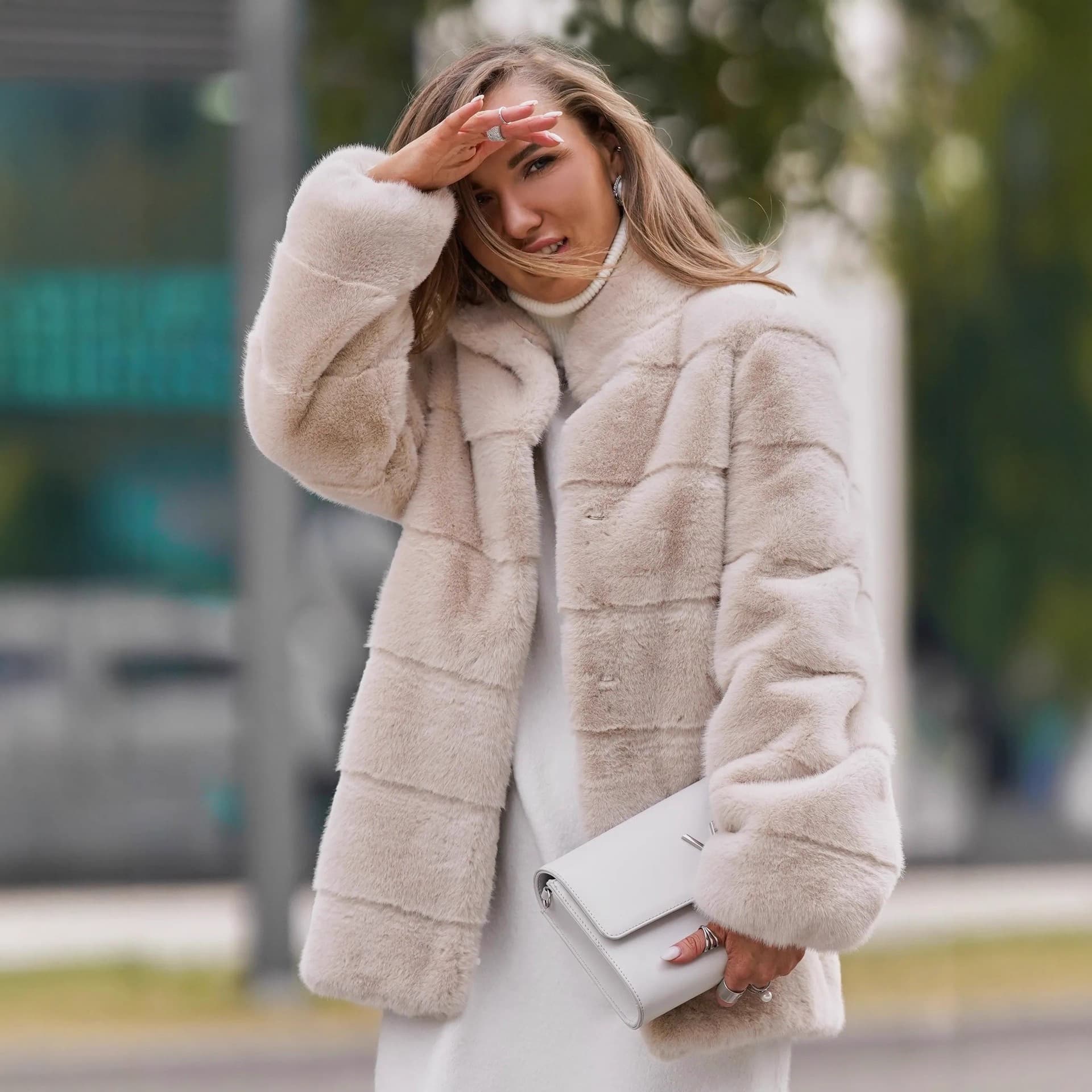 Cross-Border Women's Faux Mink Velvet Eco-Friendly Fur Coat, Thickened Fur Jacket, Autumn/Winter Faux Fur Coat