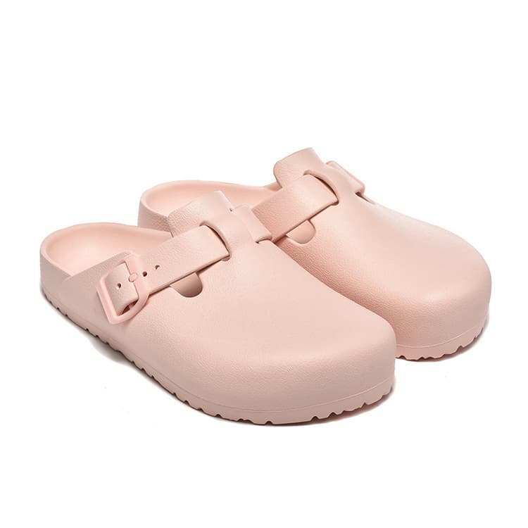 New EVA Flat Sandals, Double Buckle EVA Beach Sandals, Waterproof, Non-Slip, Ultra-Light, Couple Sandals