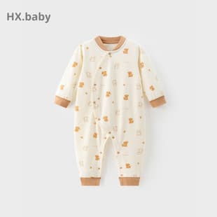 Newborn Baby Bodysuit Autumn Winter Cotton Butterfly Suit Romper Baby Monk Suit Spring Autumn Baby Onesie