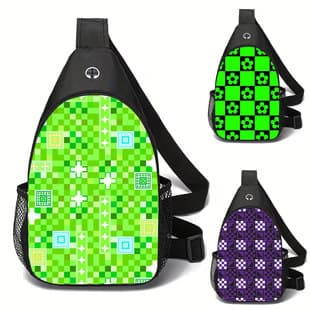 Amazon Theme-Free Crossbody Bag, Casual Chest Bag for Primary and Secondary School Students, Printed Casual Bag, Crossbody Chest Bag, Sports Crossbody Bag