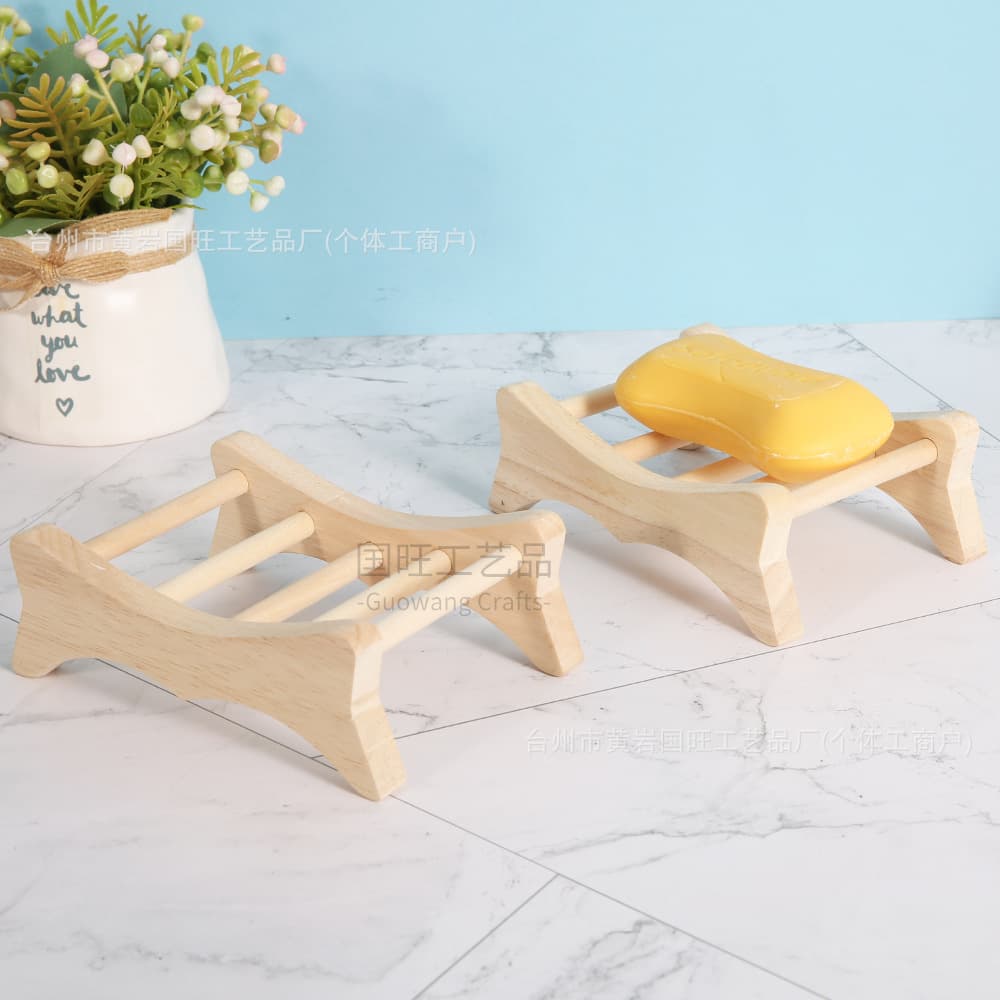 Solid Wood Soap Box Wooden Draining Soap Dish Creative Handmade Bathroom Soap Holder Wooden Cute Soap Rack Wood