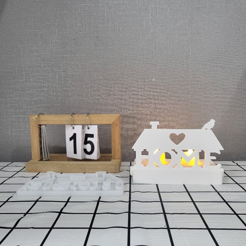 S0529 House HOME plug-in decorative plaster mold DIY silicone mold cement plaster mold