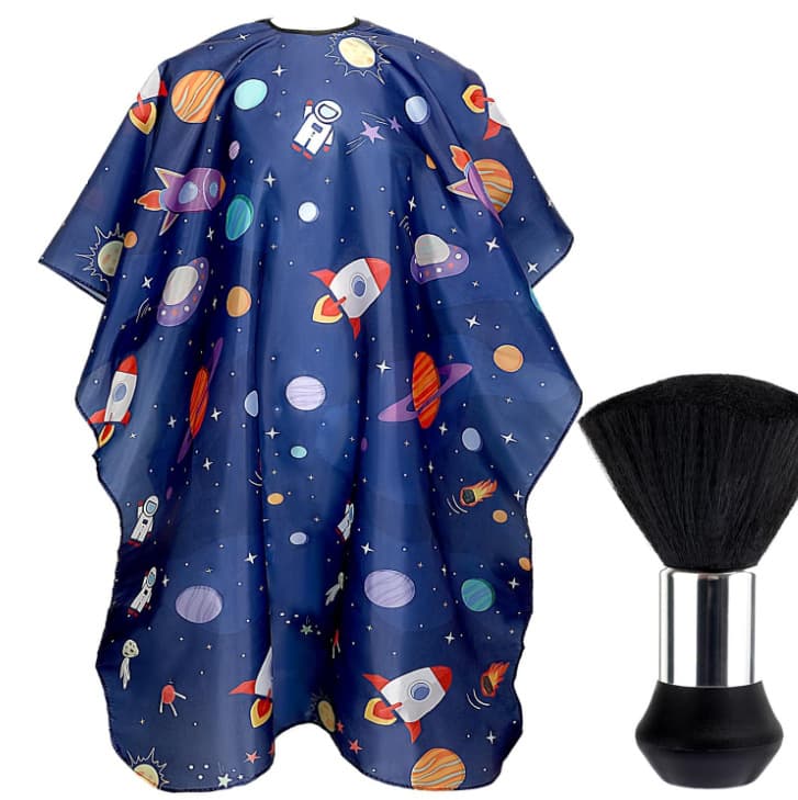 Children's Haircut Cape, Universal for Salon and Home Use, Cartoon Dinosaur Pattern Haircut Cape