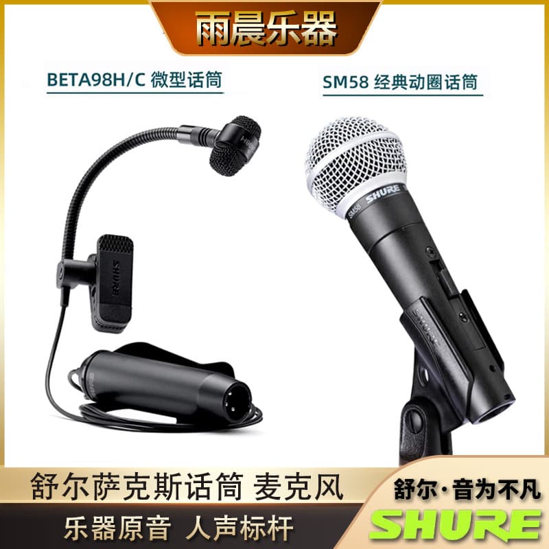 Shure Shure BETA98/ SM58S with switch microphone saxophone brass woodwind instrument microphone