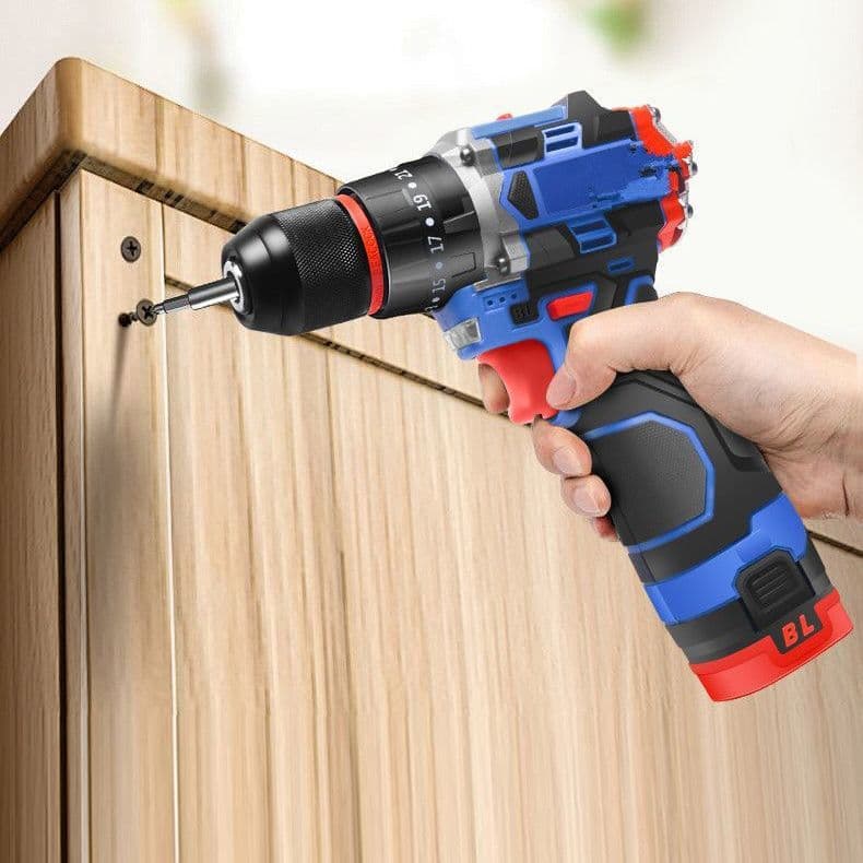 Electric Drill Brushless Impact Small Powerhouse Lithium Electric Drill High Power Ratchet Chuck Multi-function Cordless Hand Drill Factory