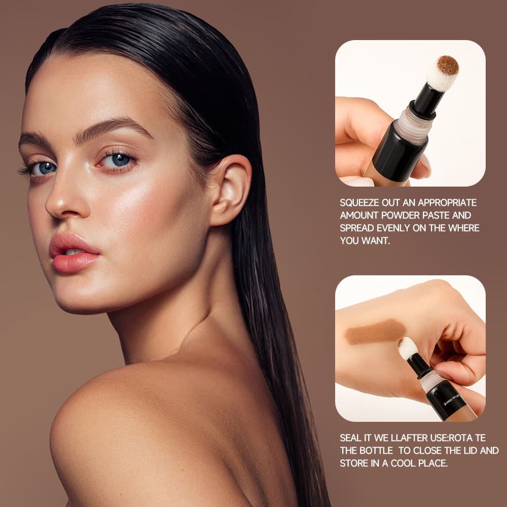 Long-lasting Concealer Foundation for Makeup, Waterproof and Smudge-proof, Concealer Stick with Sponge Tip