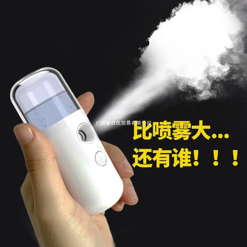 USB Humidifier with High Mist Output, Rechargeable Facial Hydrator for Small Office/Home Use, Cute Design for Face Moisturizing