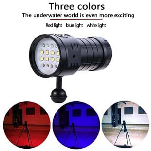 500W Underwater Video Light 21700 High-Power Diving Photography Fill Light Red/White Direct Charge Diving Flashlight