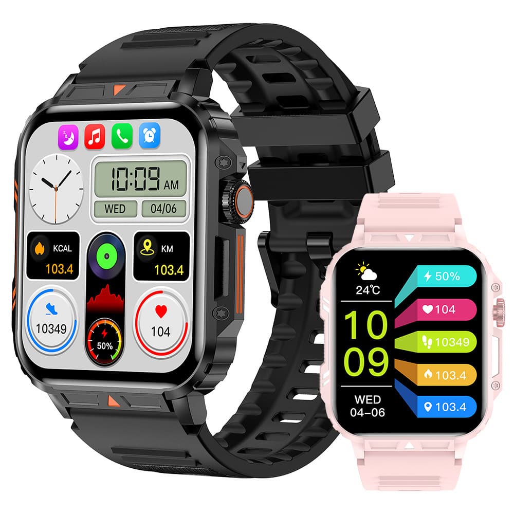 New L81 Smart Watch with Bluetooth Calling, Step Tracking, Outdoor Rugged Waterproof Design for Men