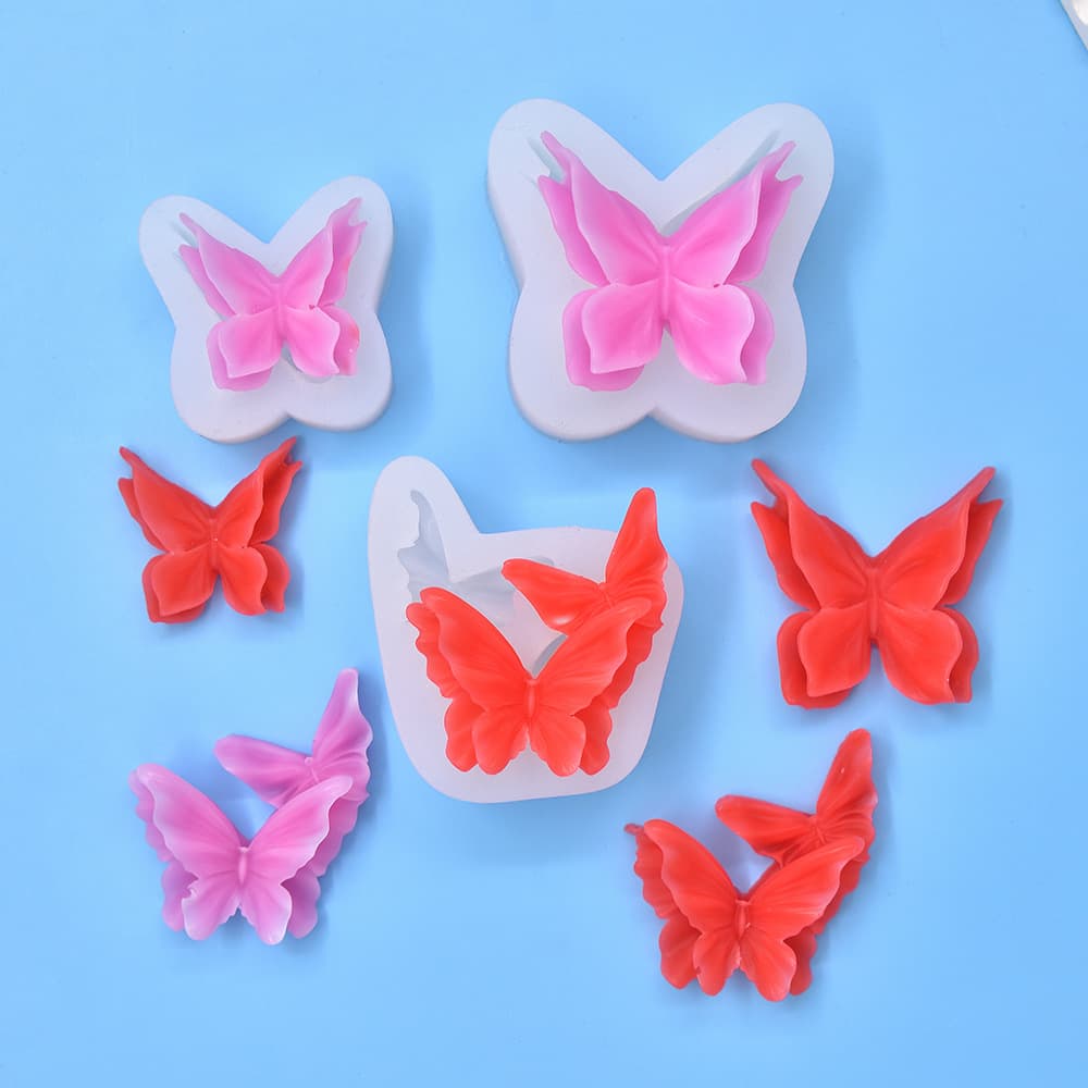 Butterfly Silicone Mold Handmade Aromatherapy Gypsum Resin Mold Chocolate Fondant Cake Decoration Baking Mold