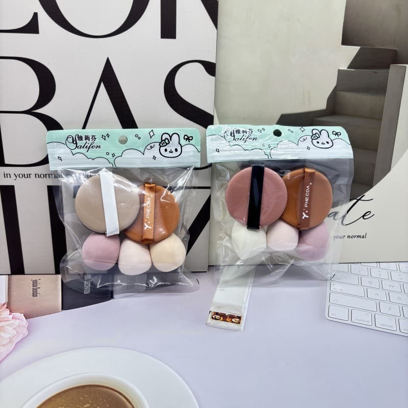 5 Pcs Powder Puff Loose Powder Puff Gourd Makeup Sponge Dry and Wet Dual-Use Makeup Sponge Foundation Puff
