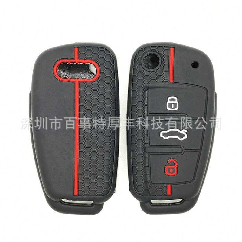 Silicone Honeycomb Key Case Cover for Audi Q3, A3, A1, Old Q7, TT, A6/S3/Q2, R8 Folding Key
