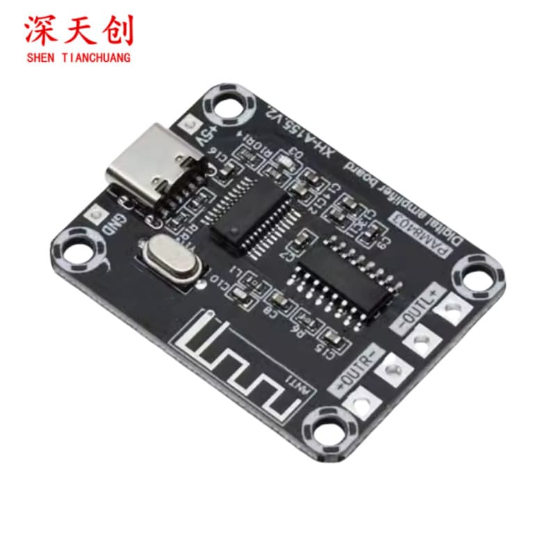 XH-A155 Mini PAM8403 Ultra-Clear Bluetooth Digital Amplifier Board TYPE-C Powered Dual 5W Amplification