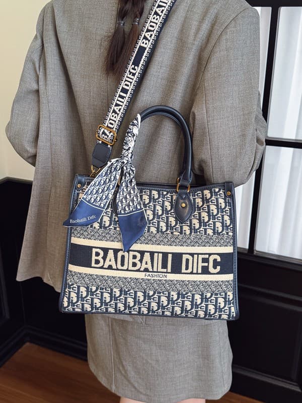 Baobaili Shopping Bag Djrh Fabric Series Large Capacity D-brand Tote Bag Versatile Handbag Shoulder Crossbody Bag