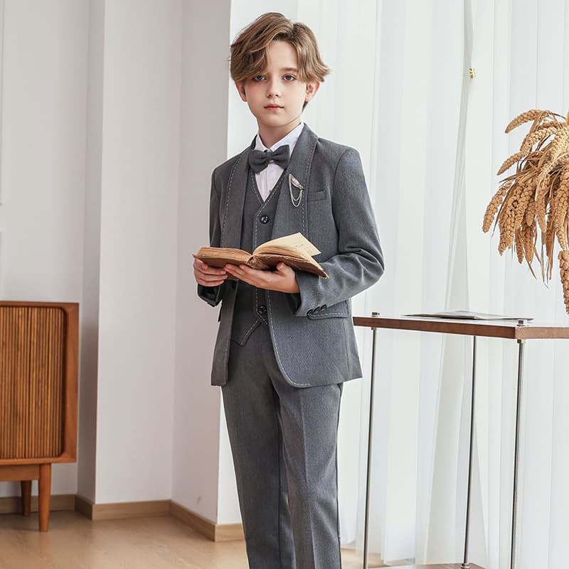 Boys' Suit Sets, Autumn/Winter New Styles for Baby's First Birthday Pageboy Attire, Children's Piano Hosting and Speech Performances