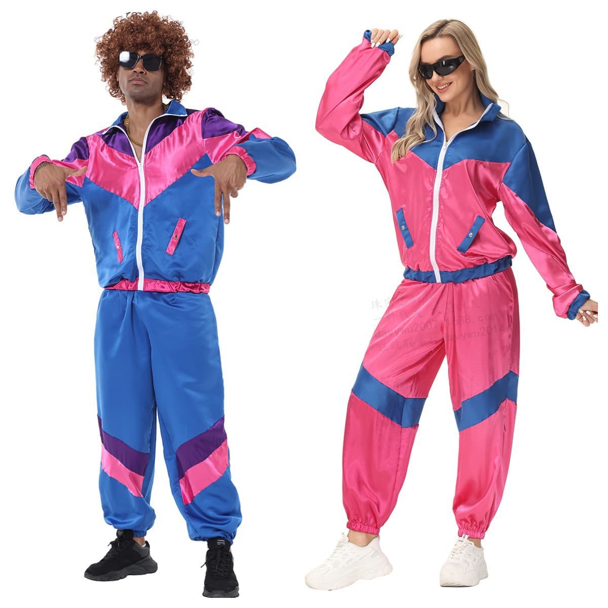 Amazon Halloween Couple Costume Set Retro 70s Disco Hippie Dance Party Performance Adult