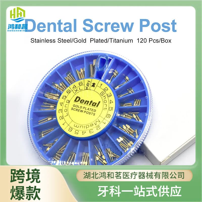 120-Piece and 2-Key Dental Screw Post Kit Dental Materials Dental Tools Dental