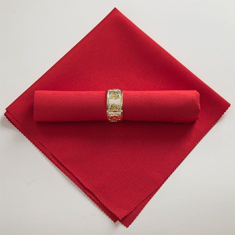 Hotel restaurant plain solid color napkin cloth red white blue plain weave folding napkin 48*48