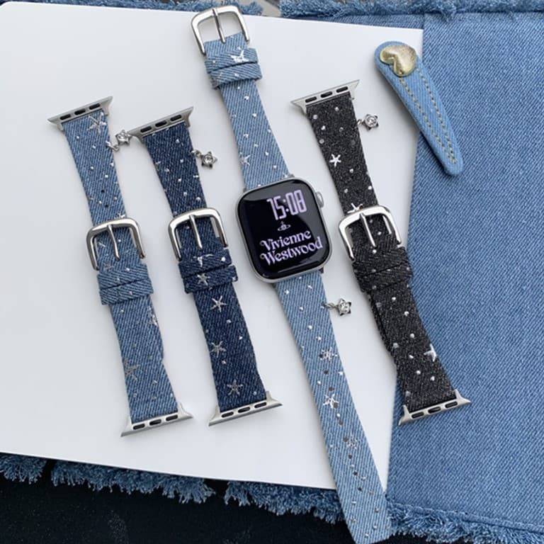 Star Pendant Denim Band for Apple S11 Watch S10 Strap Apple Watch S987654321 Band