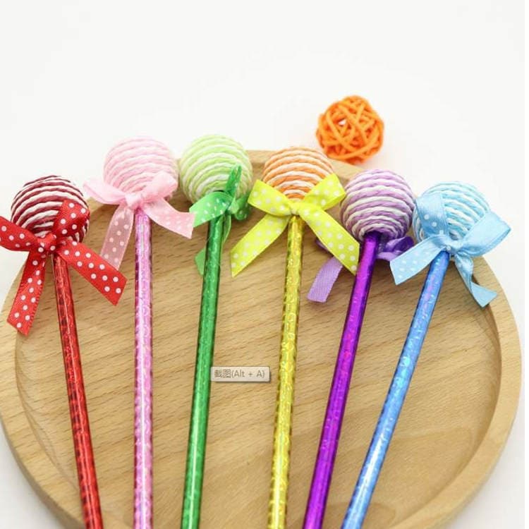 Creative Lollipop Ballpoint Pen Round Ball Candy Shape Student Oil Pen Office Learning Stationery Small Gift
