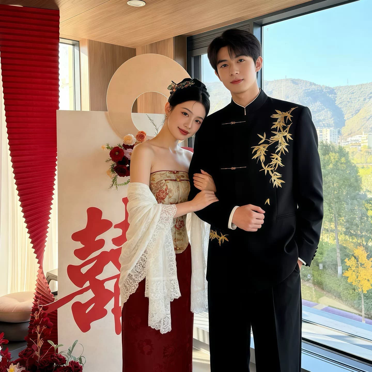 Men's New Chinese-Style Wedding and Engagement Ceremony Suit, High-End Zhongshan Suit, New National Style Xiuhe Suit Jacket