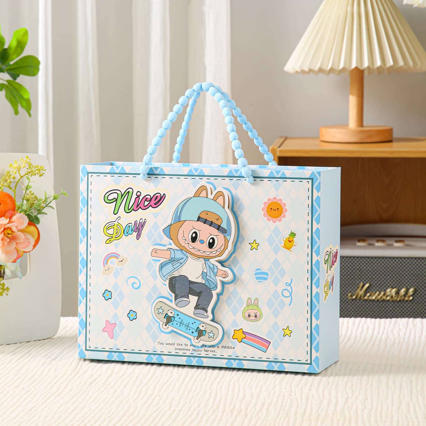Baby Full Moon First Birthday Cartoon Gift Box Empty Drawer Gift Box Candy Box for 10th Birthday 100-Day Celebration